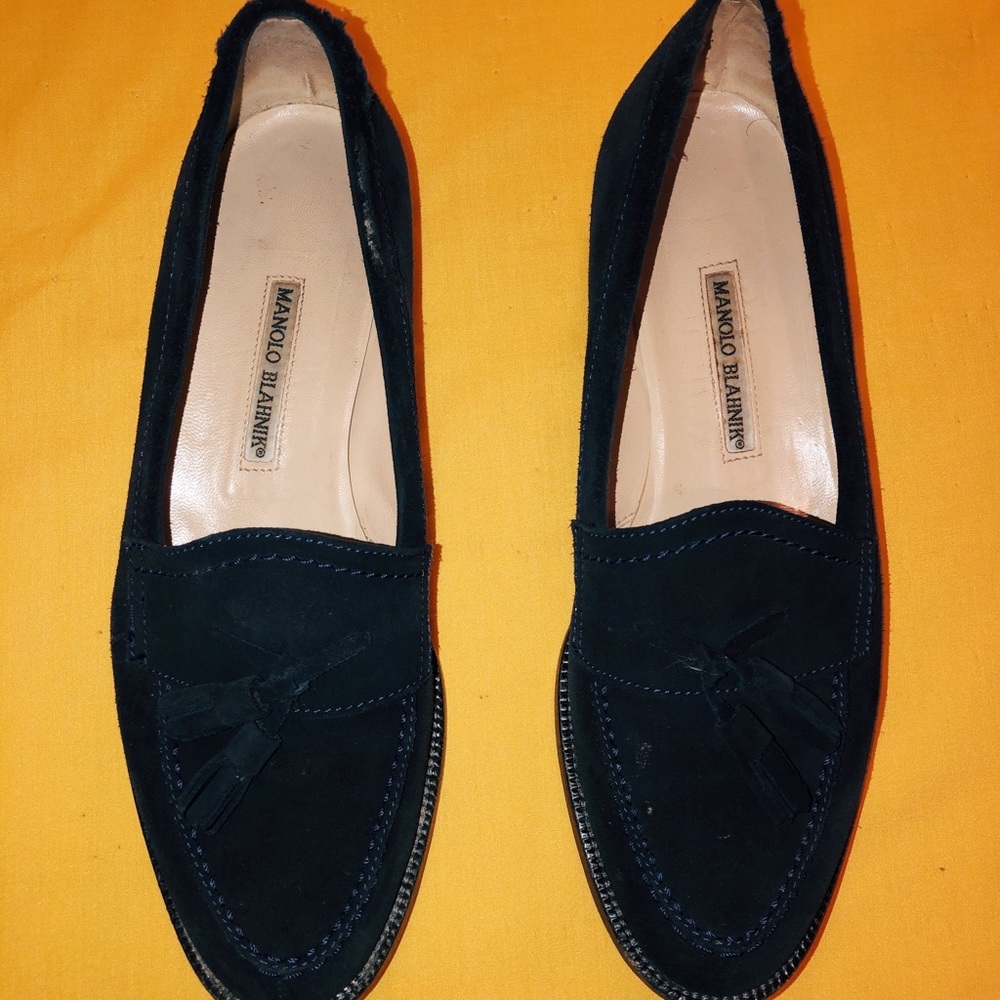Vintage couture Manolo Blahnik loafers